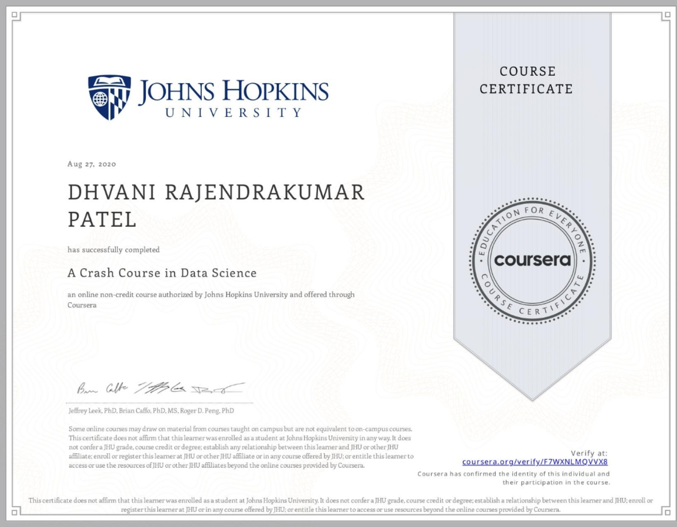 Crash crouse in Data Science